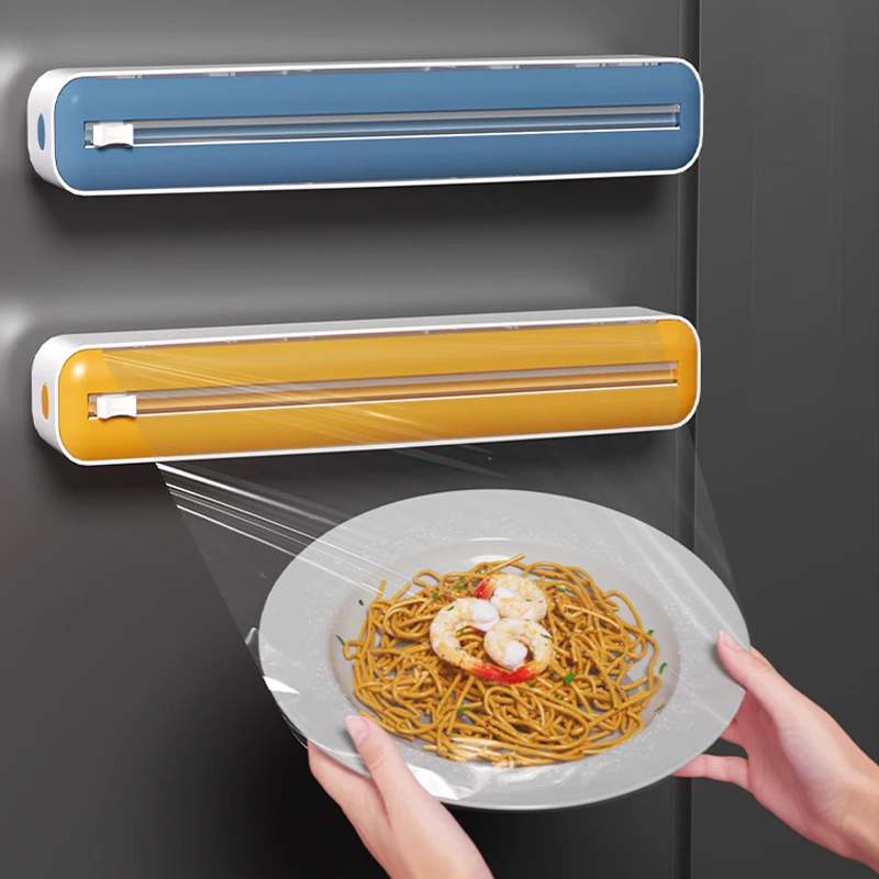 

Kitchen Disposable Cling Film Cutter, Household Food Special Cutting Box, Suction Refrigerator Artifact