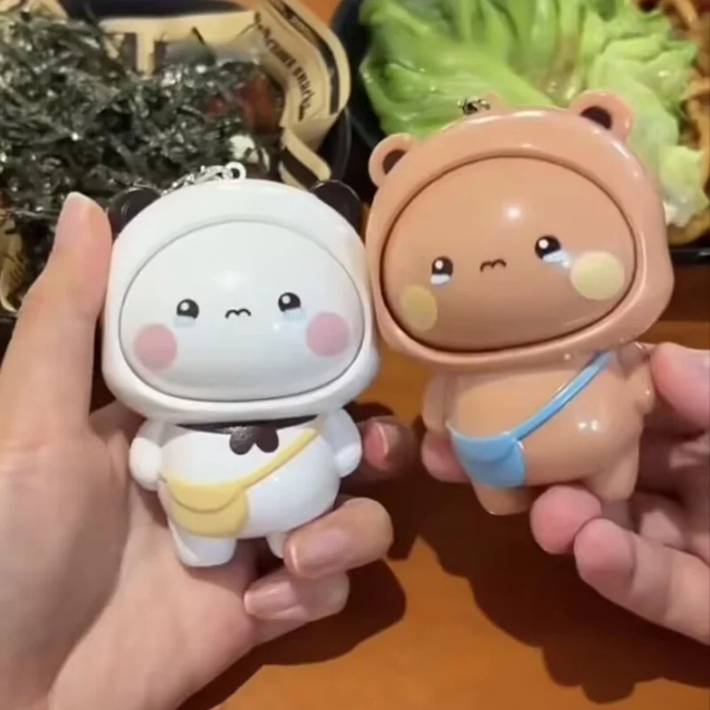 

In Stock Yier And Bubu Variable Face Backpack Pendant, Cute Cartoon Bear Keychain, Kawaii Girl'S Best Friend Birthday Gift
