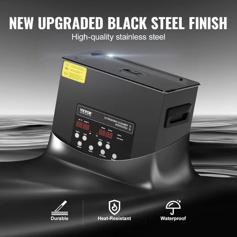 VEVOR 6L Ultra Sonic Cleaner,40kHz Digital Ultrasonic Cleaning Machine with Gentle Mode & Upgraded Degassing,with Heater & Timer