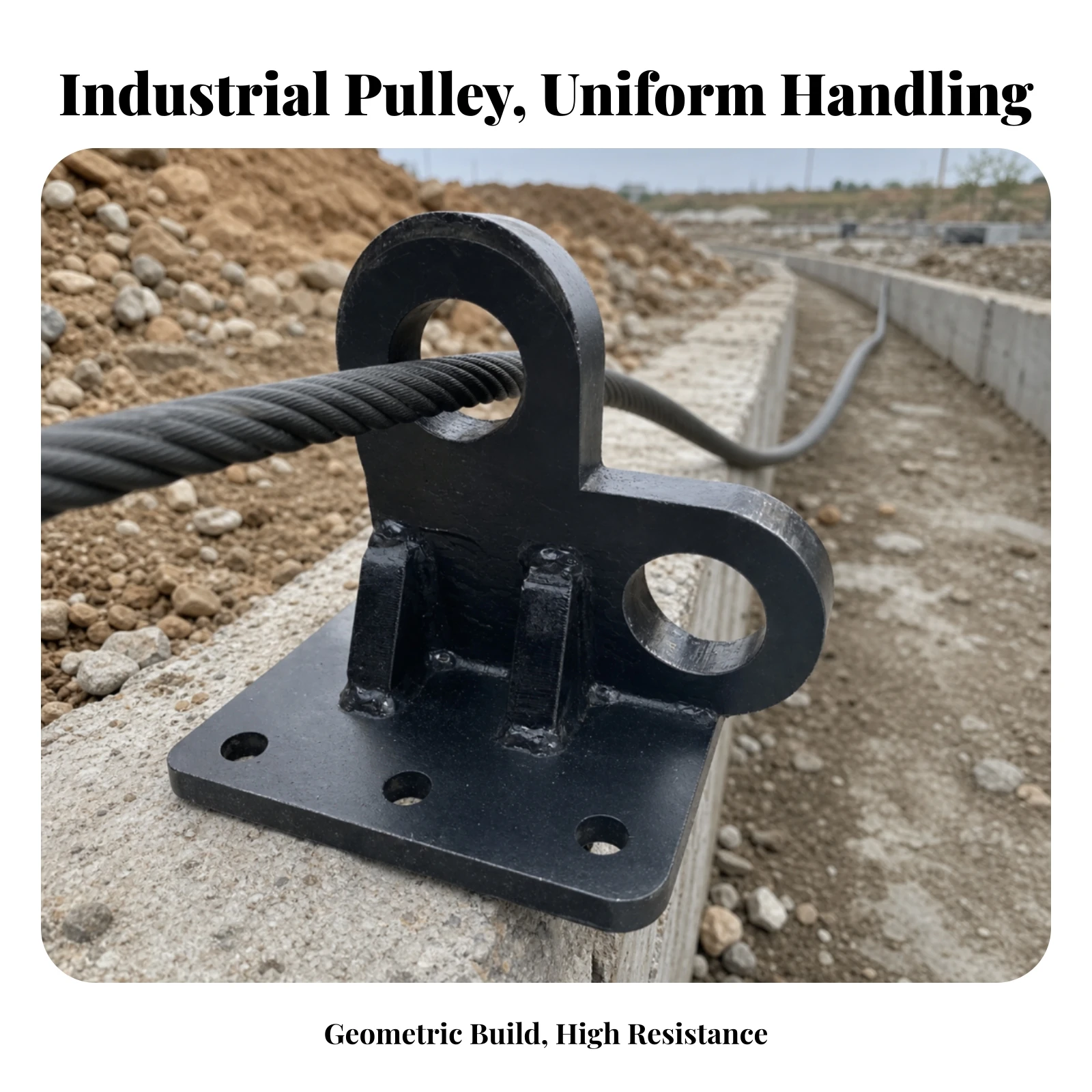 Cable Laying Pulley Heavy-Duty Cable Guide Pulley Wire Pulling Sheave Metal-Framed Low-Friction for Electricians view 4