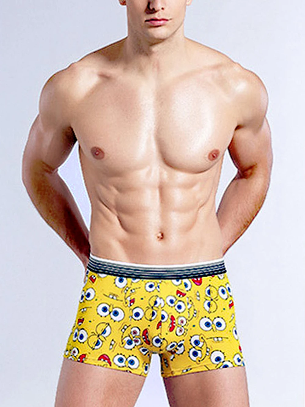 ﻿ 5Pcs Fun Men's Boxer Cow Milk Silk Fashion High Quality Men's Boxer Ventilation Cool Refreshing Quick Drying Men' Boxer