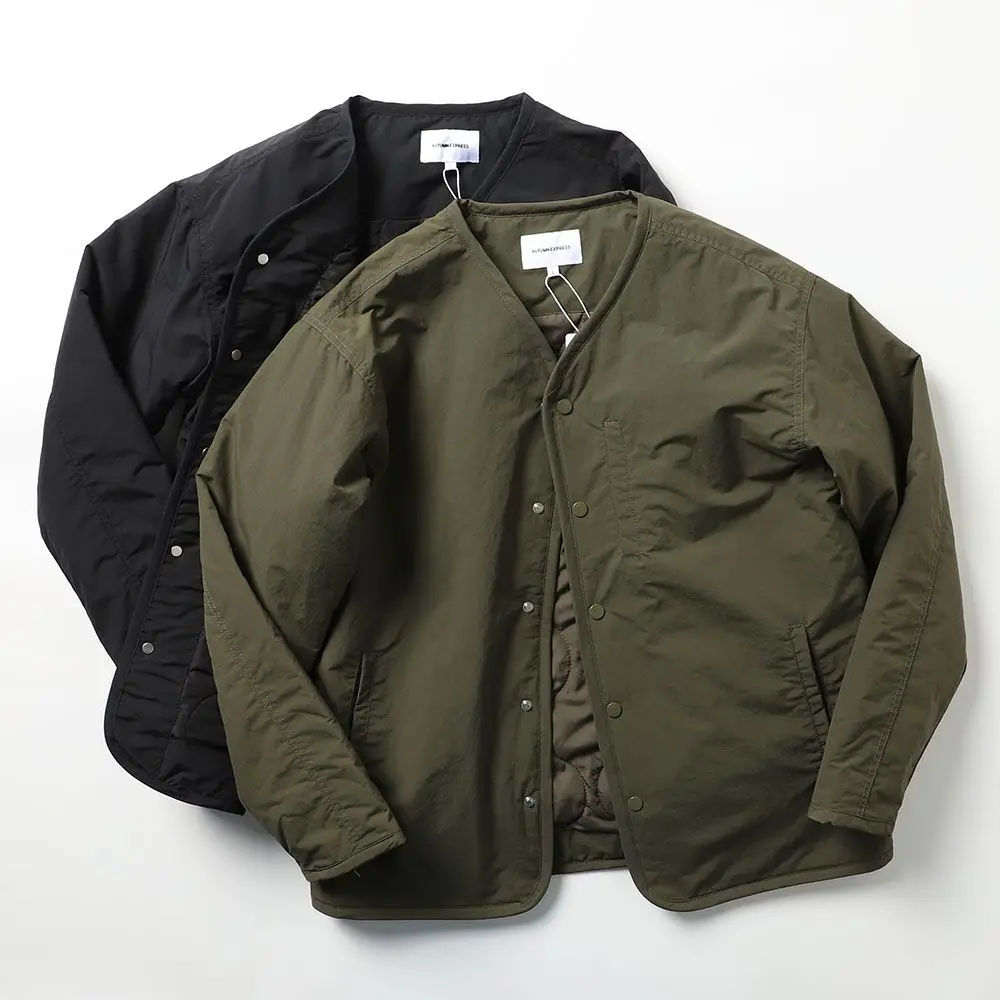 Loose Fit Cotton Jacket Unlined Male Model Street Style Waterproof Polyester Inner  Autumn Winter Casual Wear