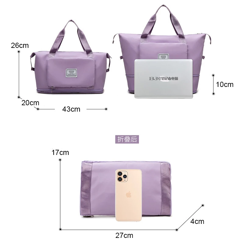 Bolsas de viaje plegables de gran capacidad para mujer, bolso de mano impermeable, bolsas de viaje multifuncionales, bolsas de Yoga de viaje, nuevo, 2023