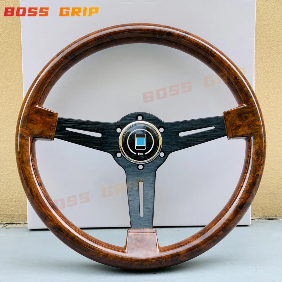 Universal Classic Wood Nardi Steering Wheel JDM 14inch Vintage Racing Sport Steering Wheel Car Accessories