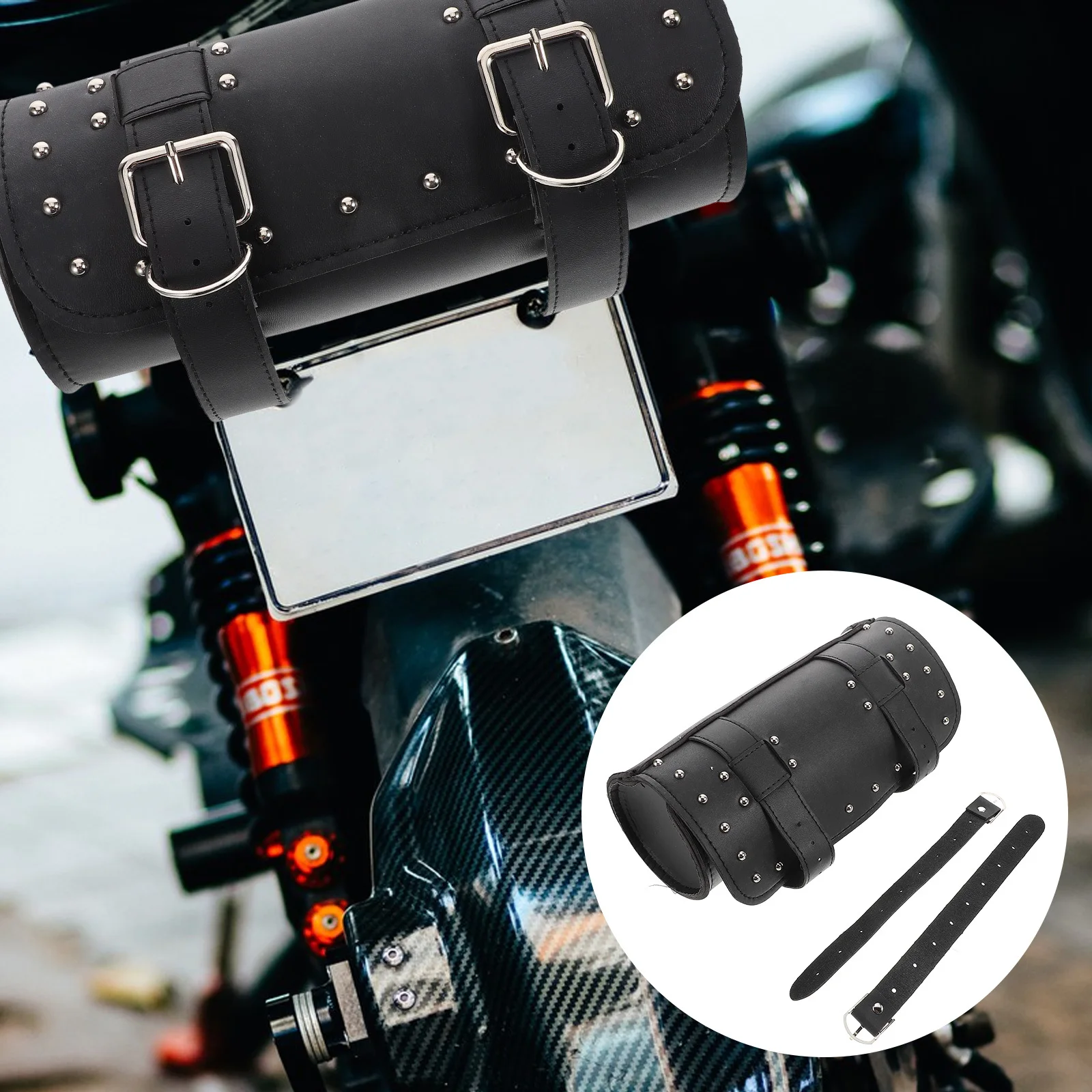 

Waterproof Motorcycle Side Bag Universal Fit for Electric Bikes High Capacity Handlebar Roll Bag Rear Bike Rack Storage Pouch