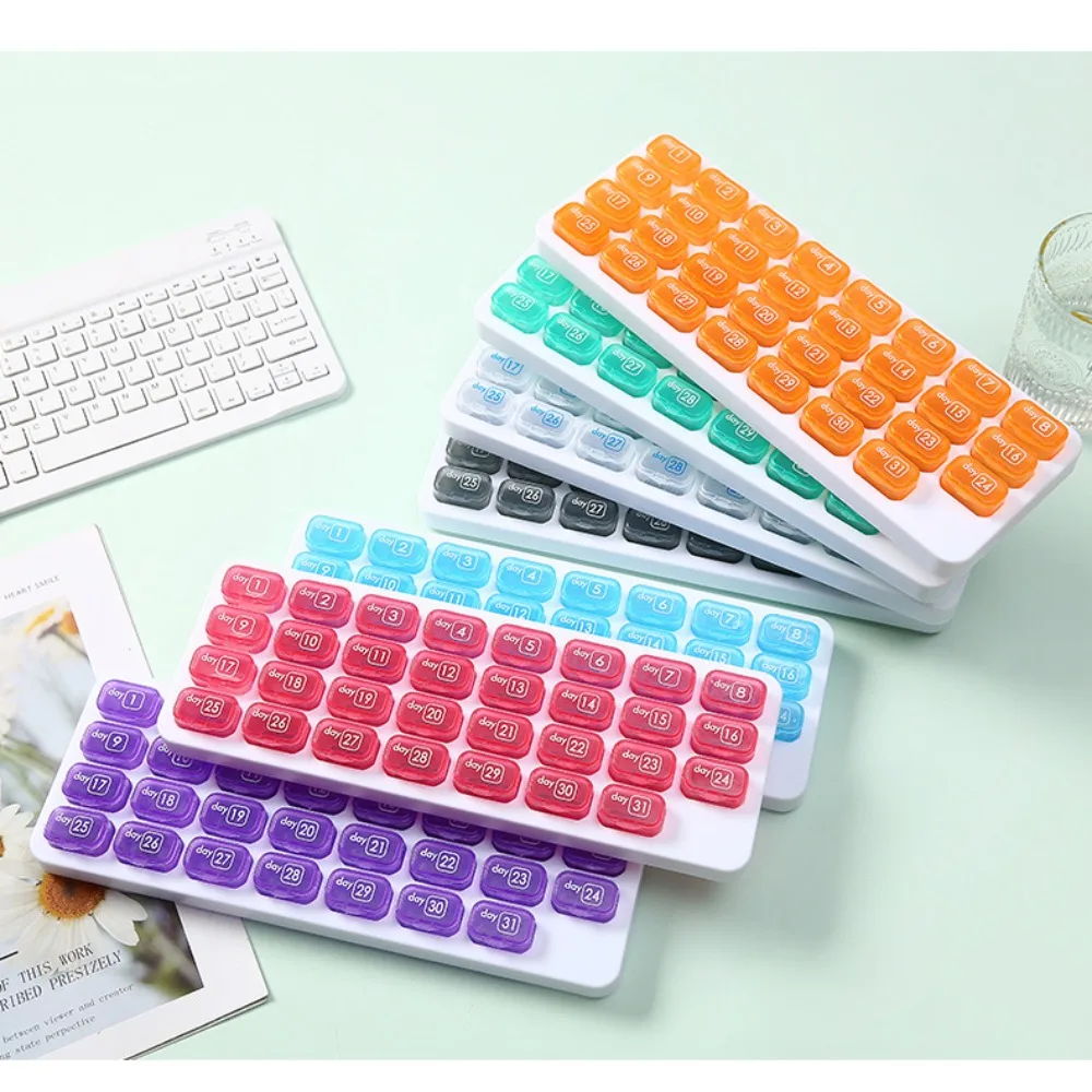 Monthly Pill Organizer 31 Day Pill Box with Large Removable Medication Pods Portable Pill Case Box and Holder for Daily Medicine