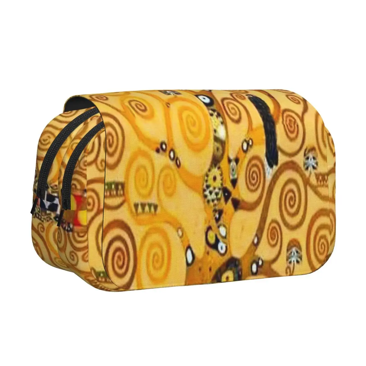 

Пенал для карандашей Gustav Klimt - Tree Of Life, кожаный, с твердым корпусом, большой вместимости, для студентов, в подарок