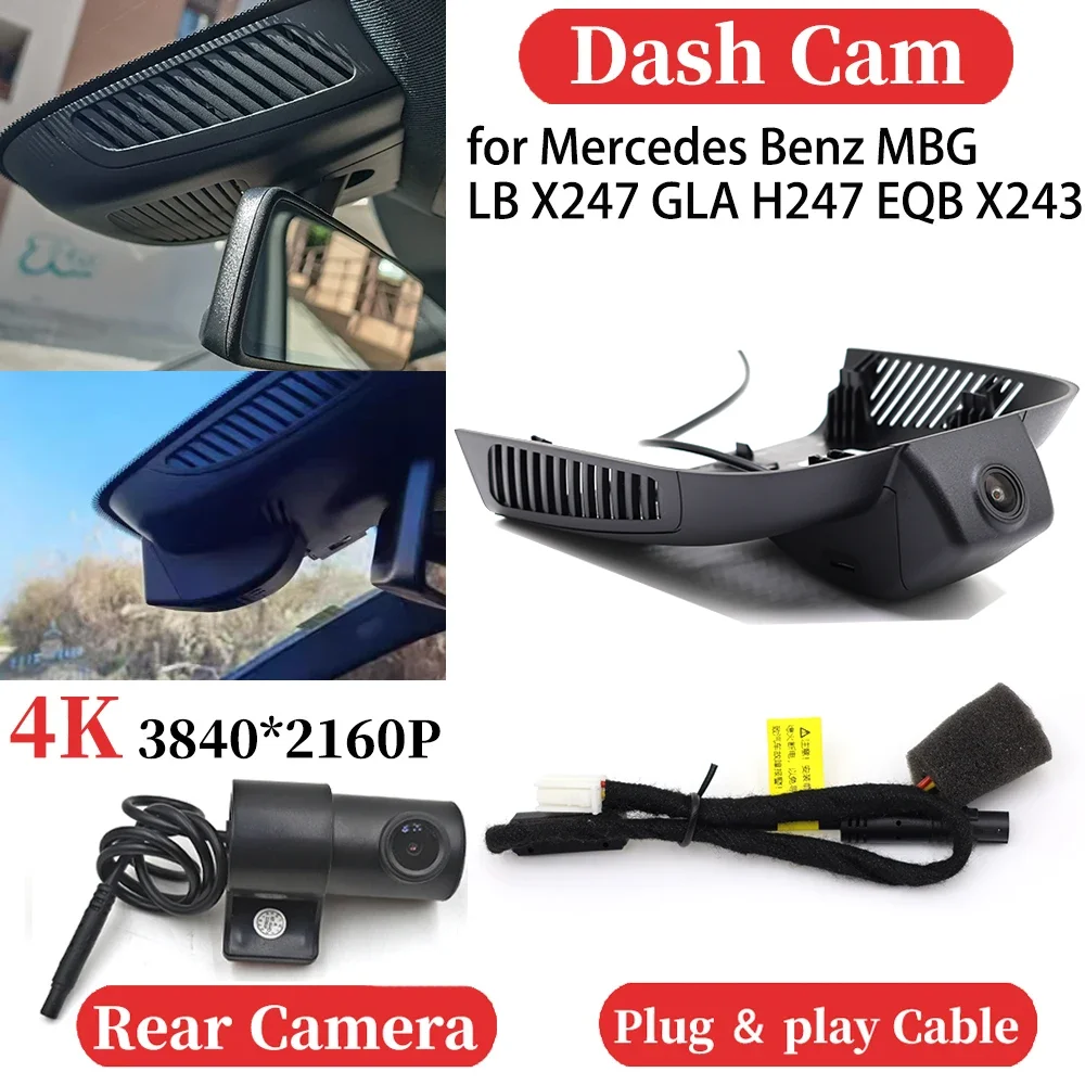 ZJCGO for Mercedes Benz MB GLB X247 GLA H247 EQB X243 UHD Car 4K Video Recorder DVR Dash Cam Dashboard Camera