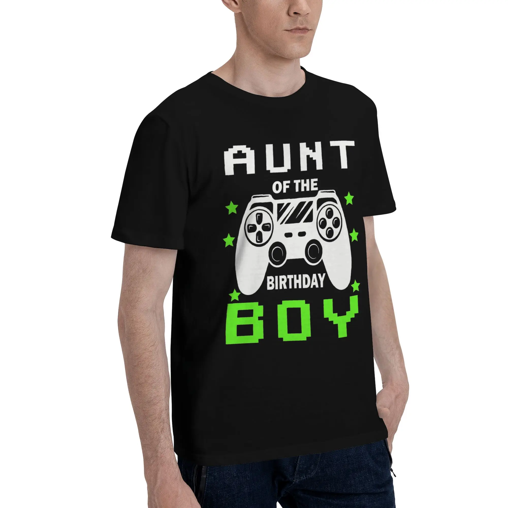 Printed Birthday Boy Time to Level Up T Shirt For Unisex Gamer Girl Boy Pure Cotton Tee Shirt Short Sleeve Clothing