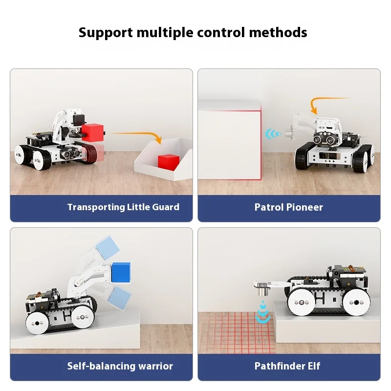 Microbit Graphical Programmable Robot Qtruck Creator Education Crawler Patrol Handling Intelligent Carts