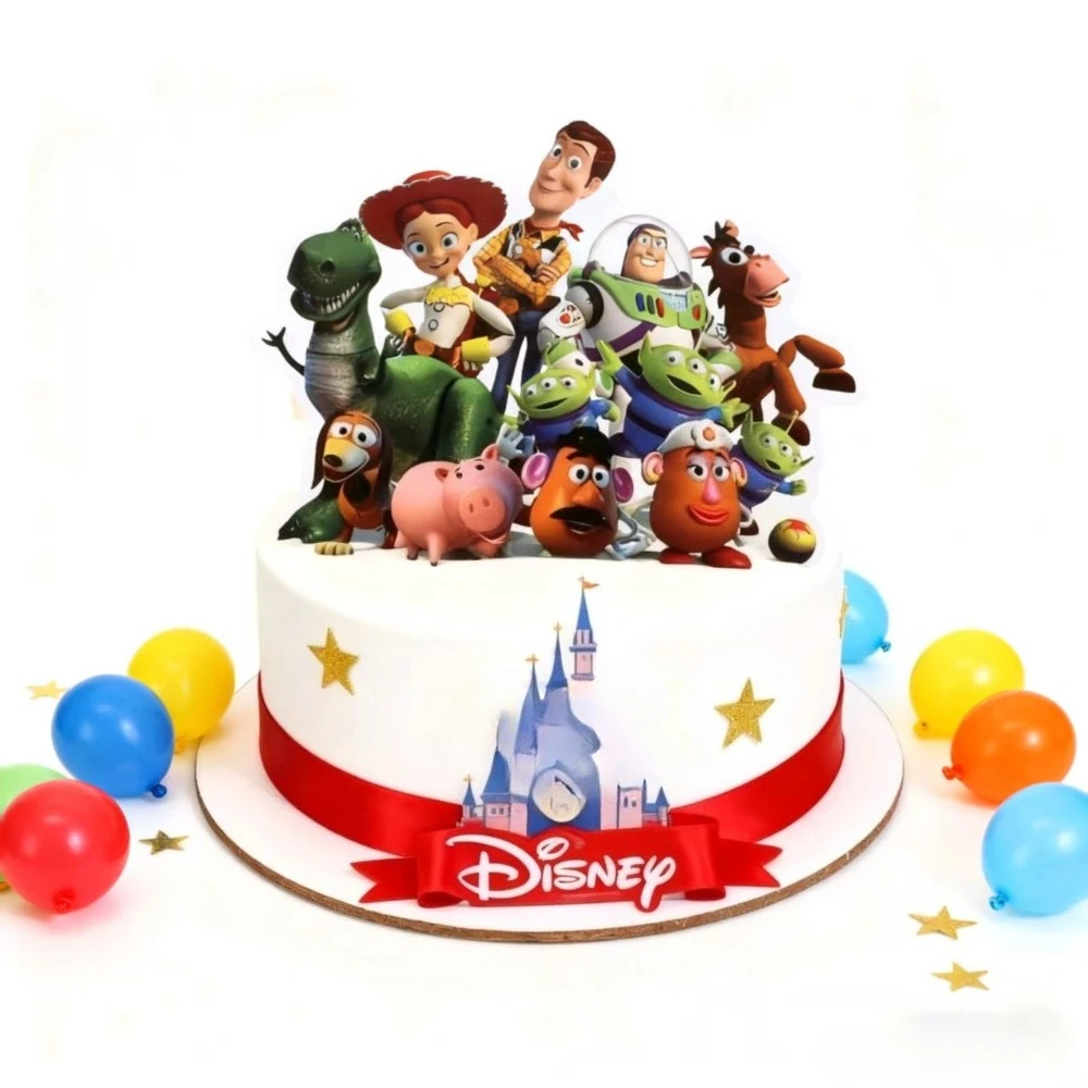 

25 шт., топперы для торта на тему «История игрушек Диснея», Базз Лайтер Вуди, топпер для кексов на день рождения, украшения для вечеринки, праздничные принадлежности