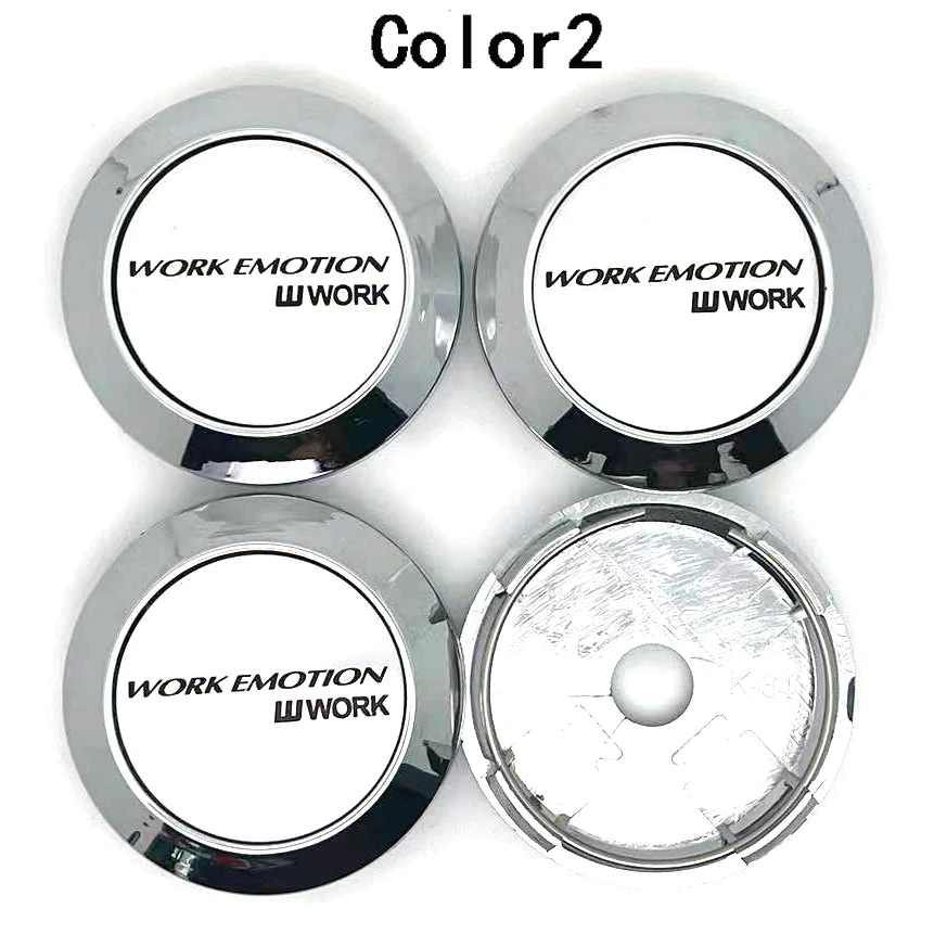 4PCS/Lot  64MM   Car Wheel Center Cap Emblem Sticker For Work emotion Racing Wheel  Cover Protector Hub Cap Sticker