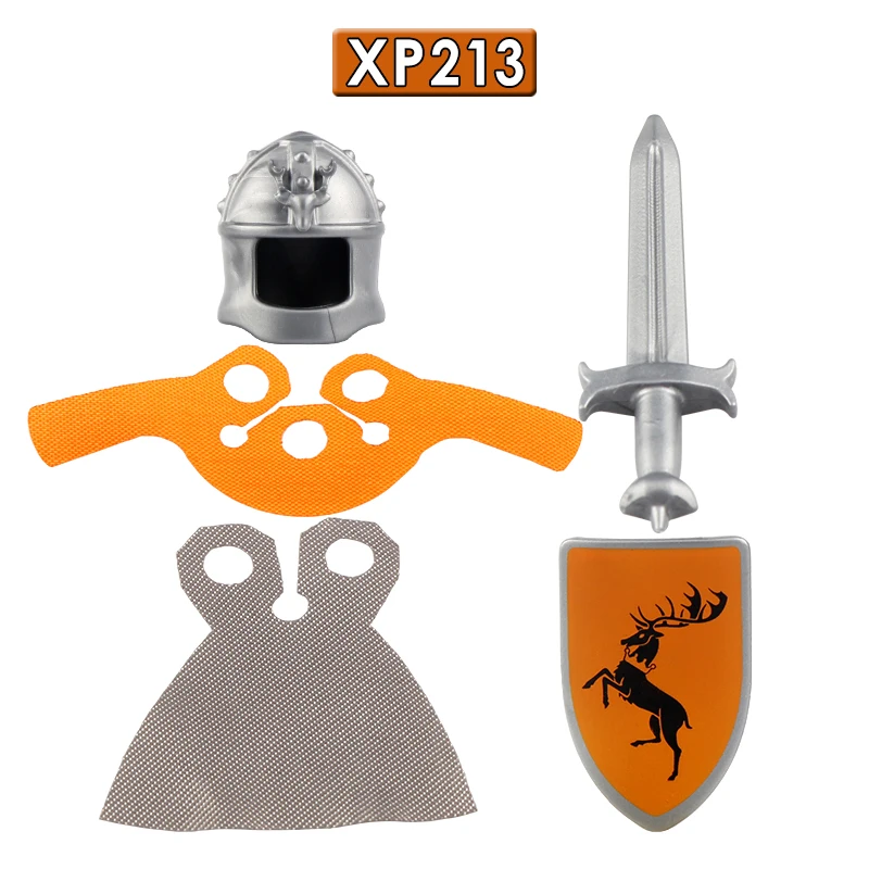 Medieval Knight Building Blocks Baratheon Archer Lancer Shield Helmet Accessories Action Figures Kids Toys For Kids KT1029