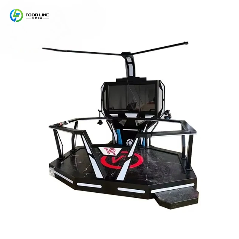 FL VR Shooting Game Machine 4K HD Display Cockpit Fiber Carbon for Movie Theater VIP Lounge