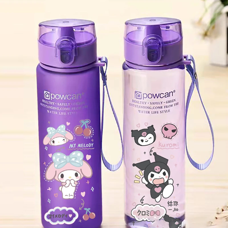 

Anime Sanrio Hello Kitty Water Cup 560ml Cartoon Kuromi My Melody Portable Plastic Water Bottle Drinking Water Cup Student Gifts