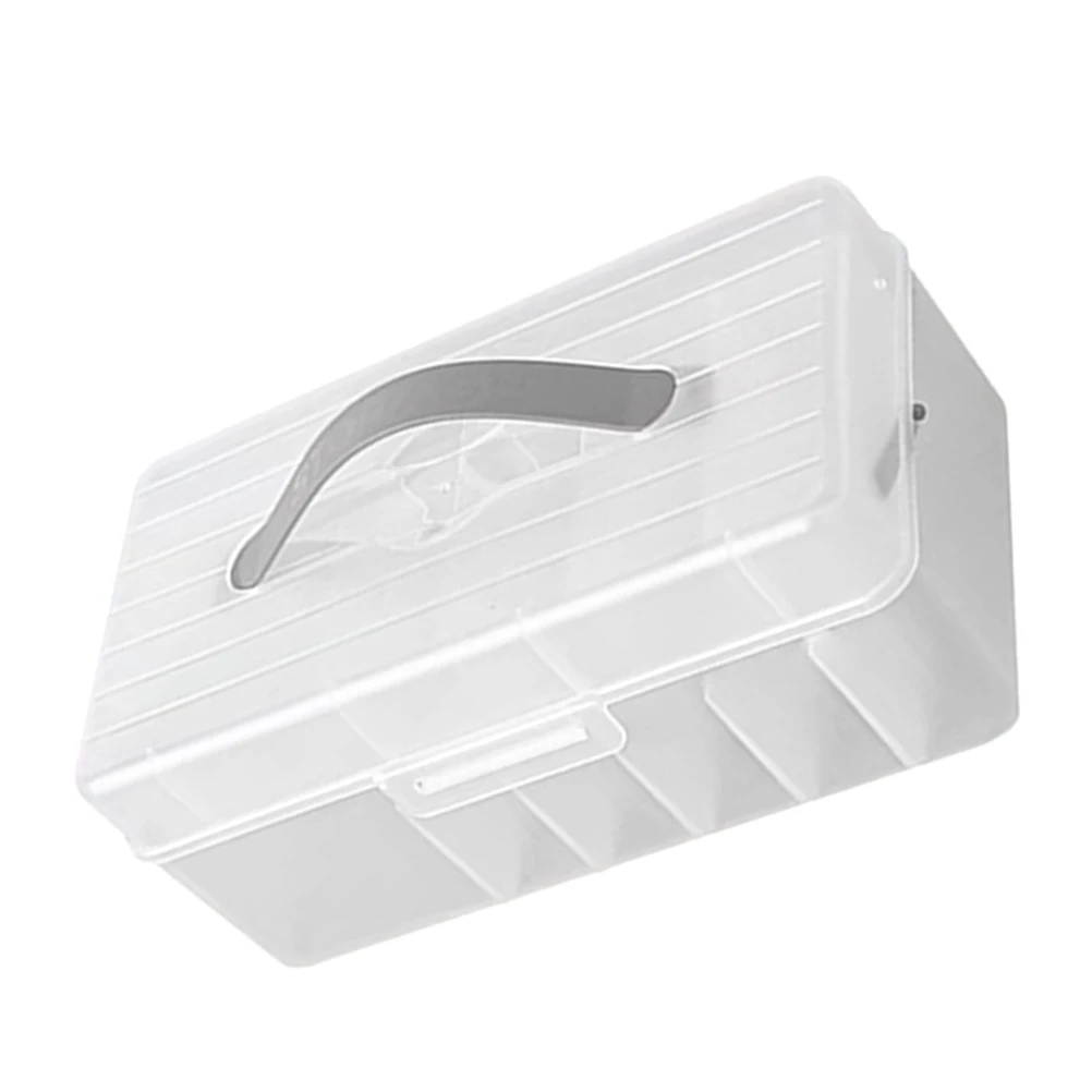 

Handheld Power Bank Cable Management Box Organizer Slim Storage Bin with Lid for Desk Office Home Cord Electronic Cable