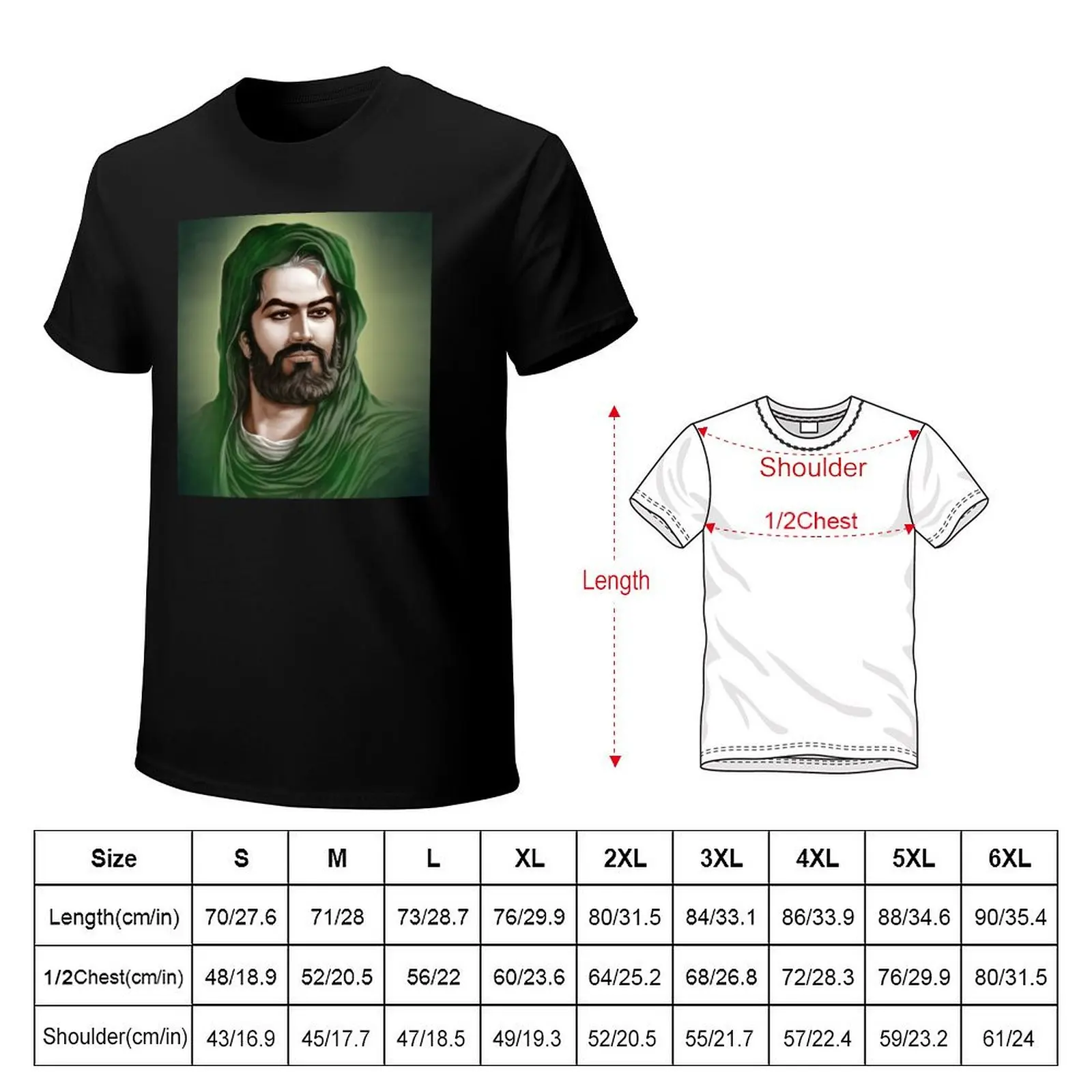 al imam al hussein T-Shirt Large Size Basic Casual T-Shirt