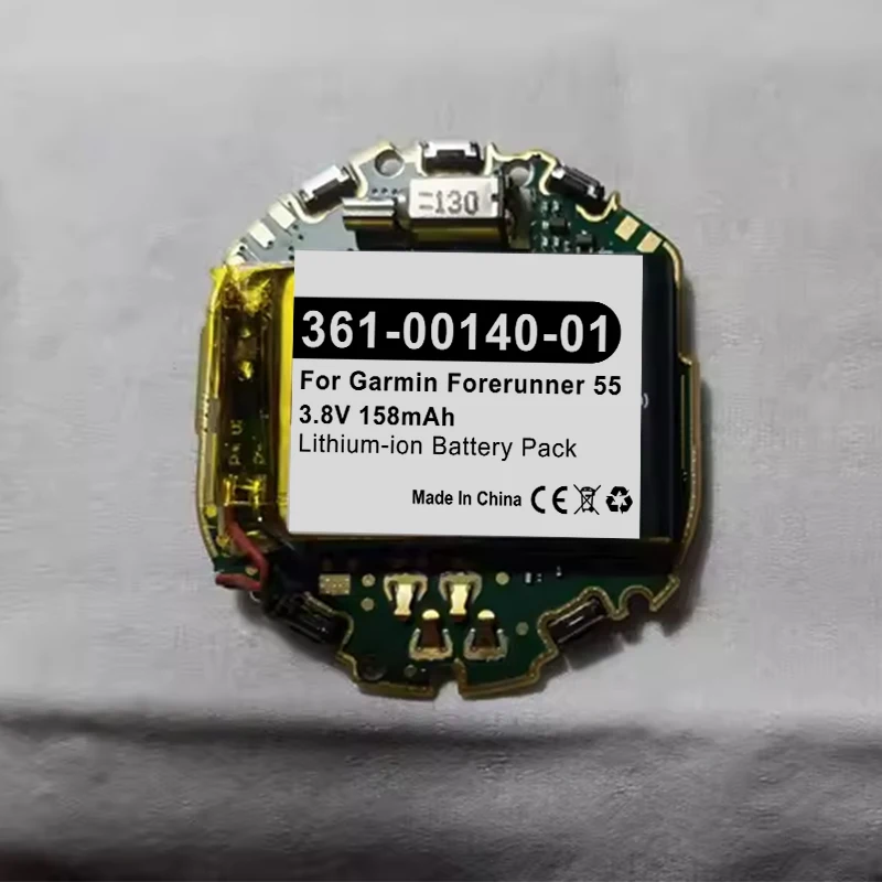 Batería nueva para reloj 361-00140-01 para Garmin Forerunner 55 batería de repuesto para reloj GPS + herramientas 4