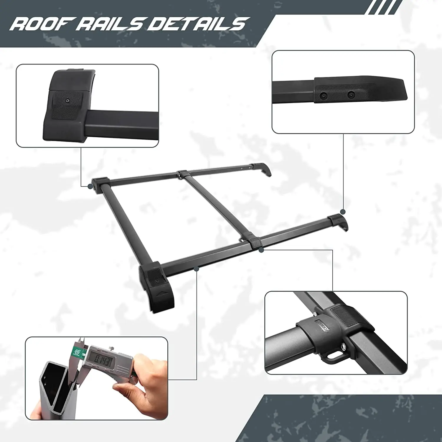 Roof Rack Cross Bar Kit For 2021 2022 2023+ Ford Bronco 2/4 Door Rooftop Cargo Accrssories Luggage Rack