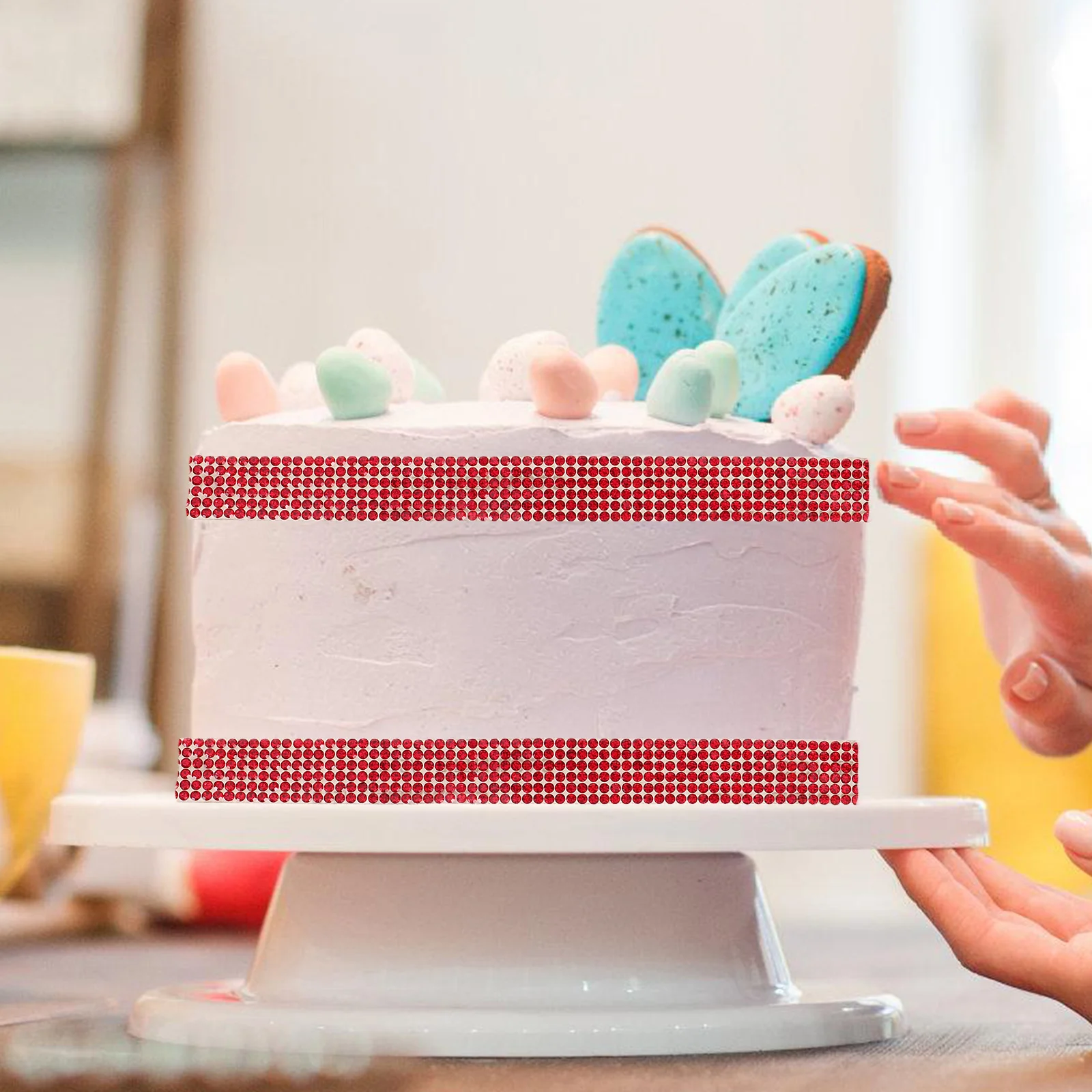 

3 Rolls Self Adhesive Rhinestone Strips Craft Decorative Ribbons for DIY Projects Rhinestone Ribbon Rhinestones for Fabric