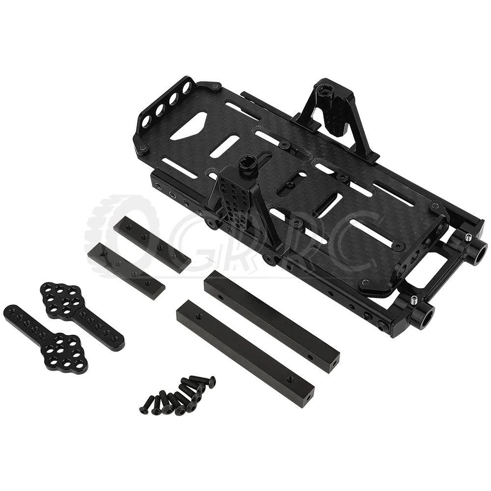 Kit telaio telaio fai da te in metallo guide estese torri d\'urto 4x4 aggiornamento a SCX10 6x6 per 1/10 RC Crawler Axial SCX10 parte modificata