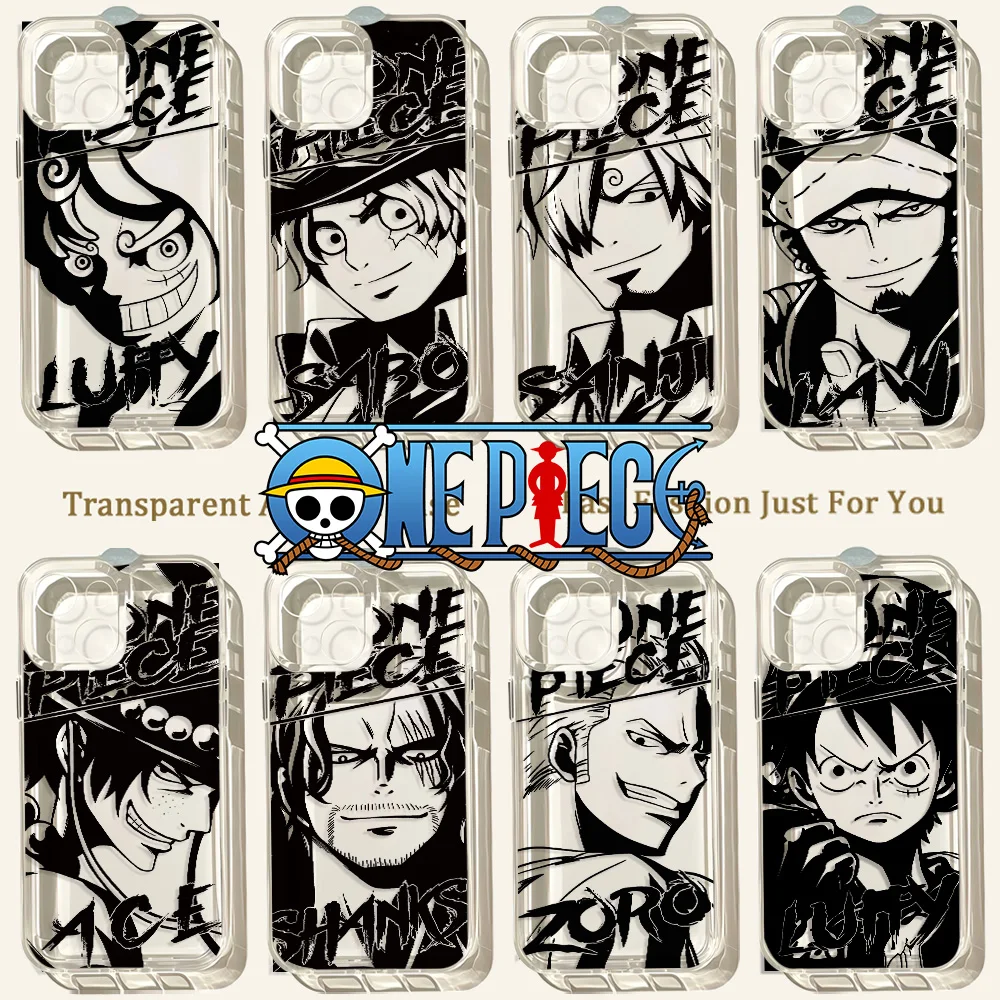 HEISSE Anime Ones Piece Handyhülle für Xiaomi Redmi Note K60 15C 15 14 13 12 11 10 13C 10X A7 A5 K50 Pro Plus Ultra 4G 5G Transparent
