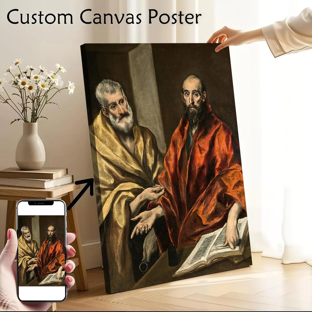 Two Saints Painting Printed Canvas Poster Personalized High Quality Wall Art Paintings for Home Decor Room Decorating Interior