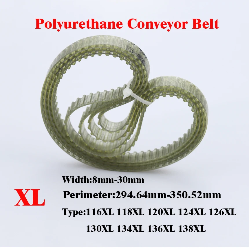 

5.08mm Pitch Polyurethane PU Steel Wire Cogged Synchronous Timing Belt 116XL 118XL 120XL 124XL 126XL 130XL 134XL 136XL 138XL