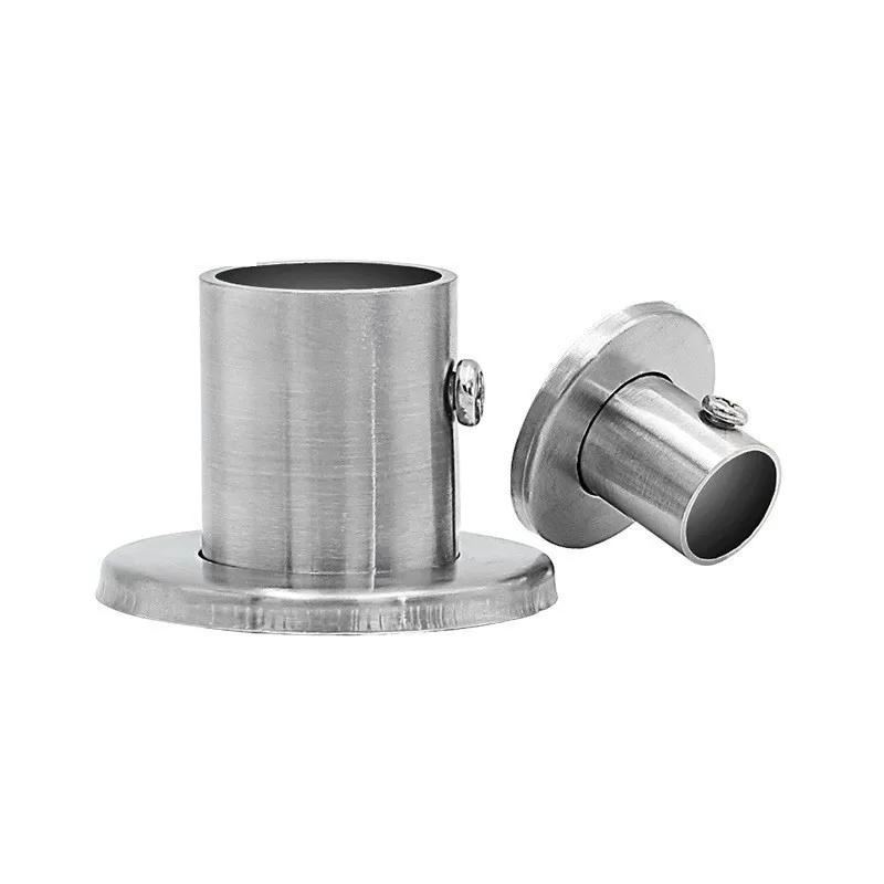 Stainless Steel Thickened Belt Cover High-Footed Flange Seat Clothes Rod Seat Clothes Support Round Tube Seat Towel Tube Seat