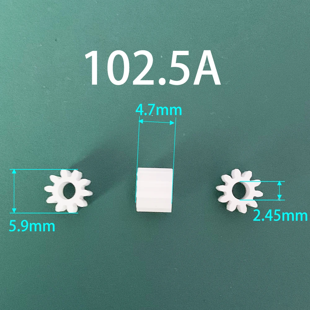102.5A 102.5A Shoulder 0.5M Gear Modulus 0.5 10 Tooth Plastic Pinion Motor Toy Accessories 10pcs/lot