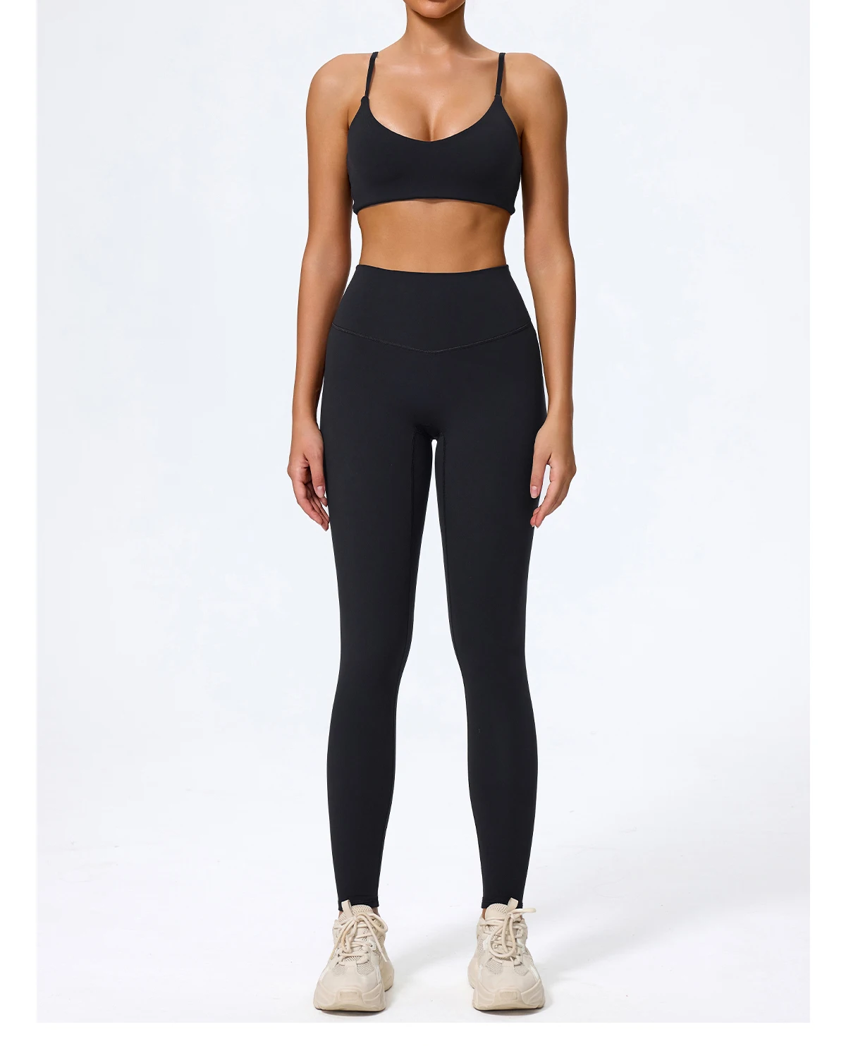 Ctenkevet Sommer Damen 2-teiliges Ärmelloses Sportset, Zweiteiliges Yoga-Set für Frauen, Hochgeschnittene Atmungsaktive Leggings, Sportbekleidung für Damen – Detail 28