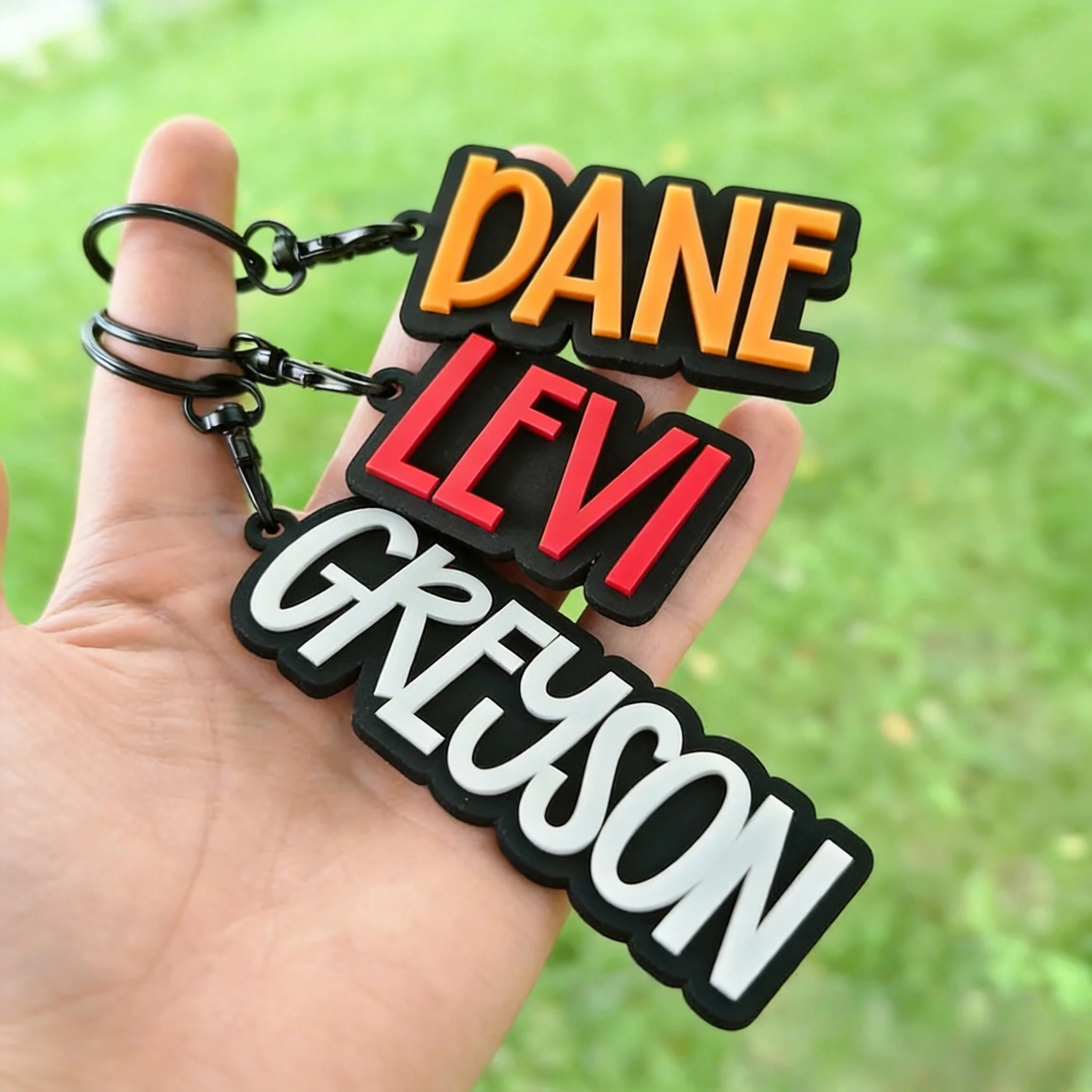 Customized Surname Tag, Personalized Acrylic Backpack Tag, Boys' Backpack Tag Diaper Bag Tag, Children's Name Keychain view 2