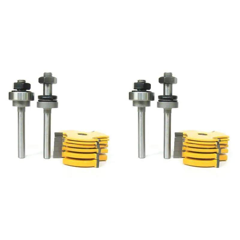 

ABVT-16Pc, паз с хвостовиком 1/4 дюйма, набор фрез для сборки, 12 фрез и 4 ограждения