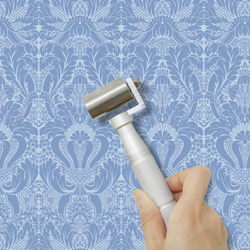 Stainless Steel Handle Wallpaper Roller with Two Way Carbon Steel Bearing Seam Flat Roller Paint Tool