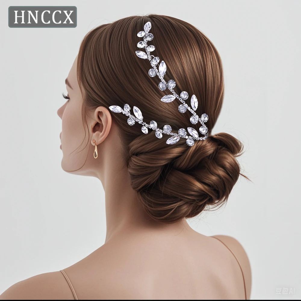 HNCCX Simplicity Wedding Headband Bride Dainty Rhinestones Headpieces  Prom Party Head Jewelry Handmade Hair Accessories CP817