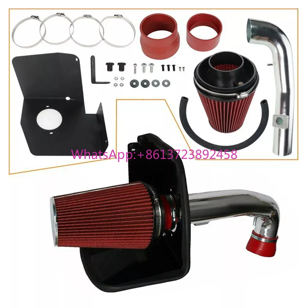 

4" Red Cold Air Intake+Heat Shield Kit for 99-04 Silverado Sierra GMC/Chevy V8 4.8L/5.3L