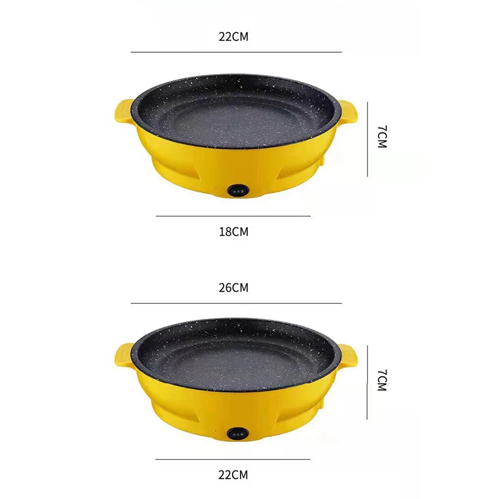 Sartén eléctrica portátil, horno multifunción de 2 engranajes, parrilla no pegajosa, olla para hornear, asar, carne, barbacoa, cocina casera