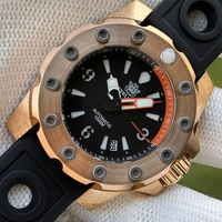 STEELDIVE New Watch SD1948S V2 Black Dial Bronze Bezel 44.5MM Case Sapphire Glass Luminous 1000M NH35 Automatic Men Dive Watches