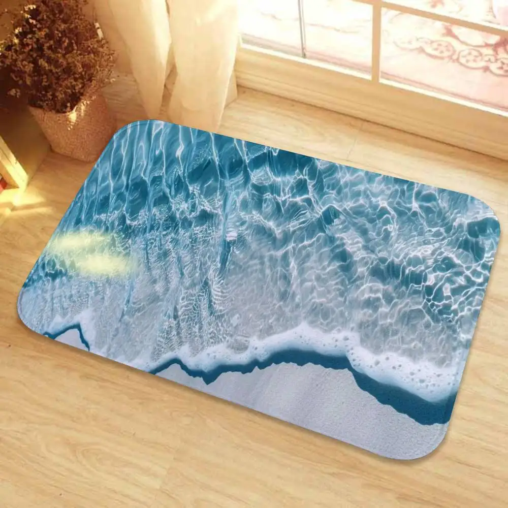 

Sea Wave Floor Mat Printed Large Carpets Room And Bedroom Carpets Bathroom Anti Slip Door MATS Small Carpets