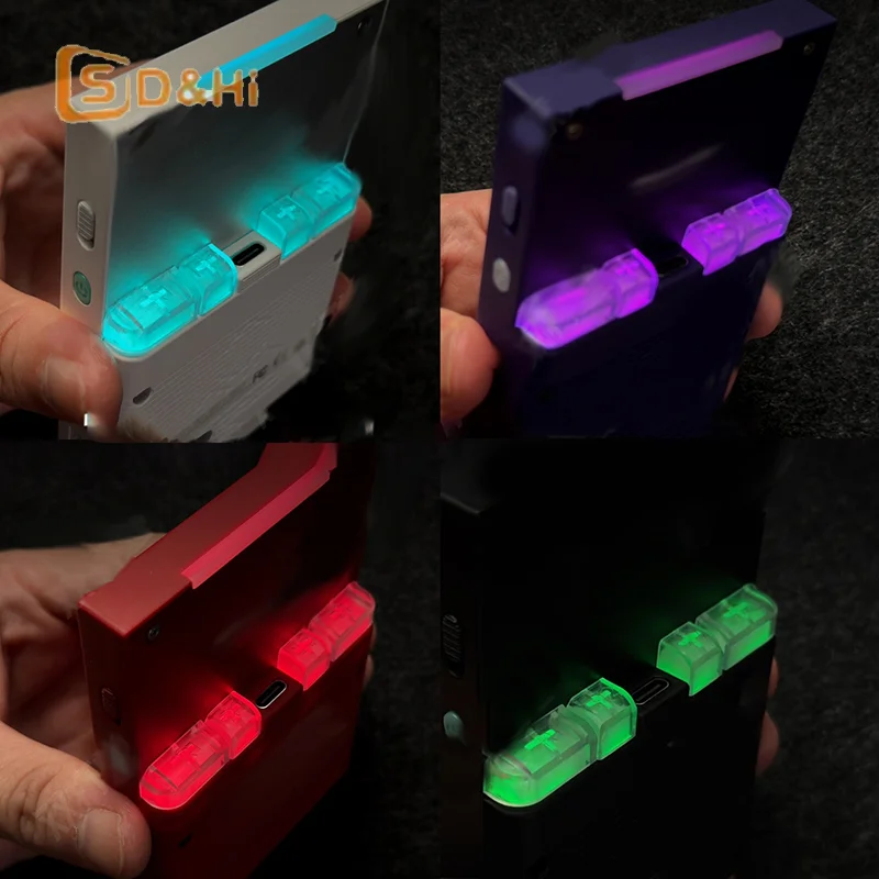 1Set For TRIMUI BRICK Transparent Back Keycaps Set Replacement Back Keycaps Translucent Keycaps Combo Set Game Accessories