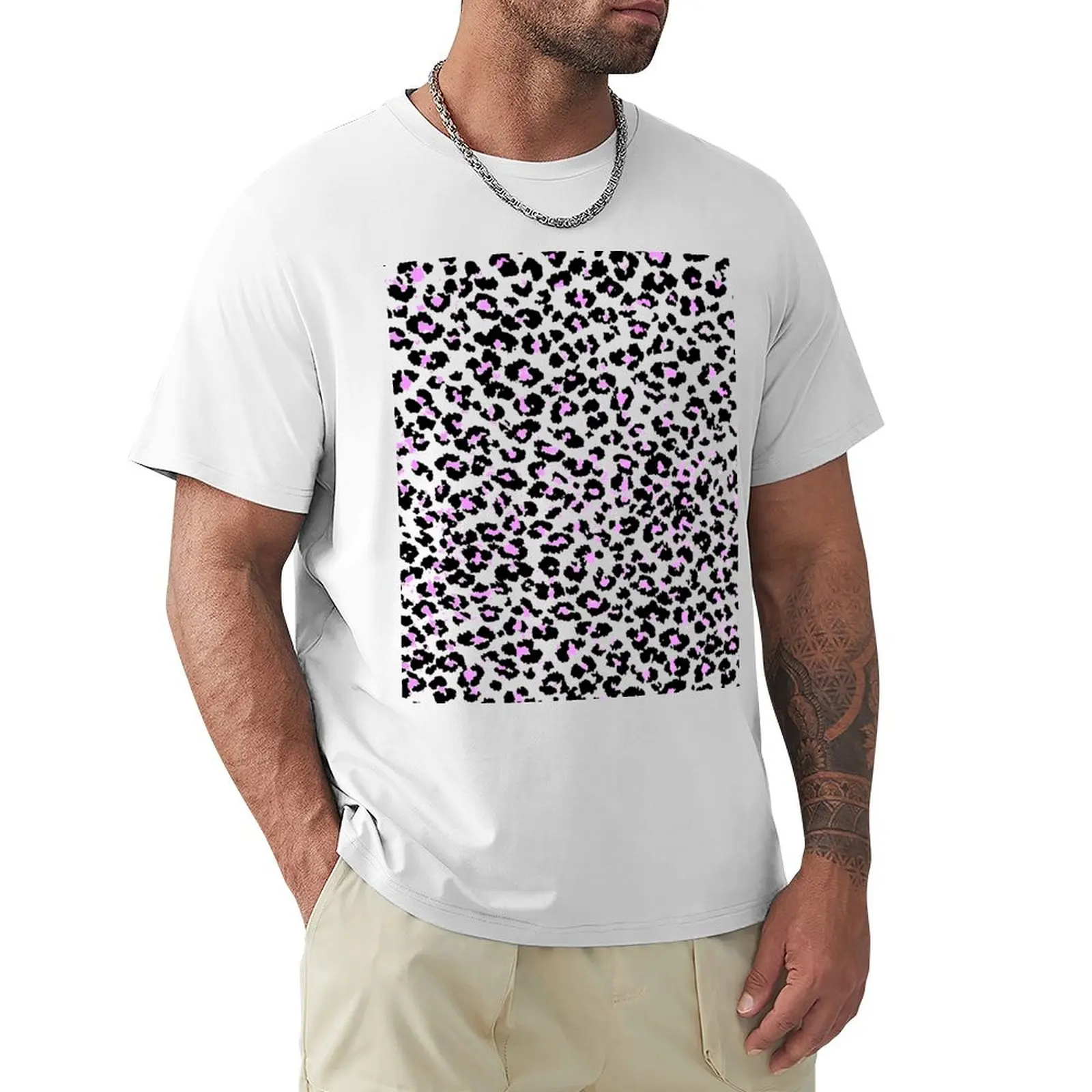 Rio Leopard Carpet Print T-Shirt korean fashion customizeds plain vintage clothes workout shirts for men