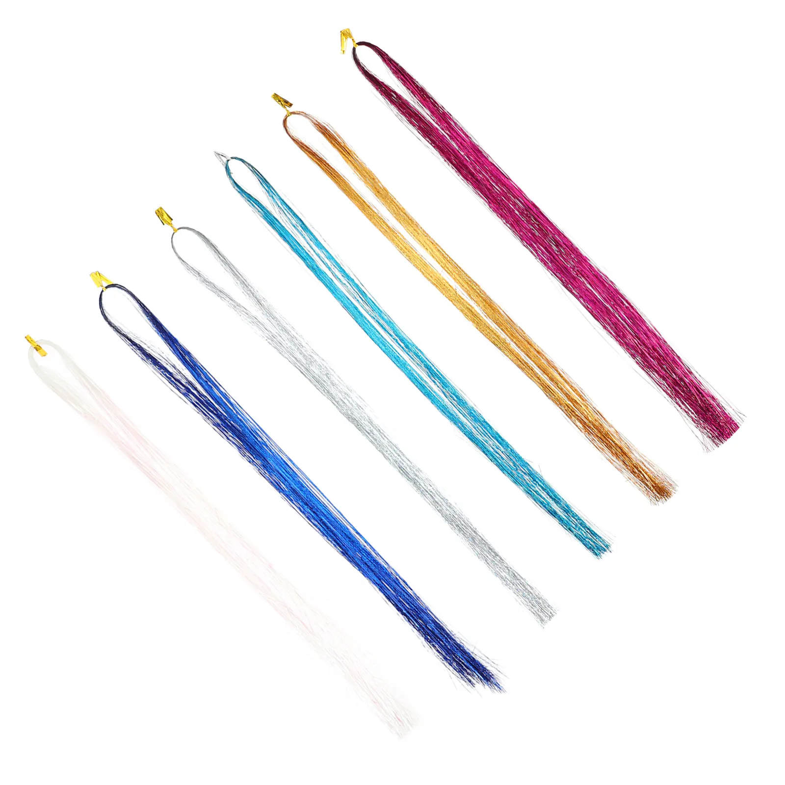 

Набор из 12 блестящих нитей для волос: разноцветные, легко использовать на каждый день, для фестивалей и вечеринок