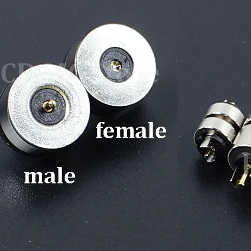 Circualr Shape Magnetic Pogo Pin Male Female Probe Connector 4mm 5mm 6mm 7mm 8mm 10mm 2A 12V DC Power Charging Socket Connector