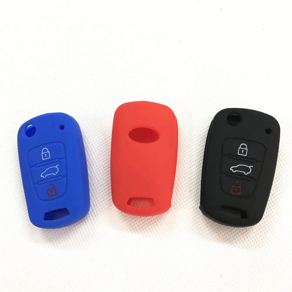 Emaicoca Silicone Car Keychain Key jacket cover case shell case for kia Stonic Rio sportage ceed sorento cerato K2 K3 K4 K5 KX3