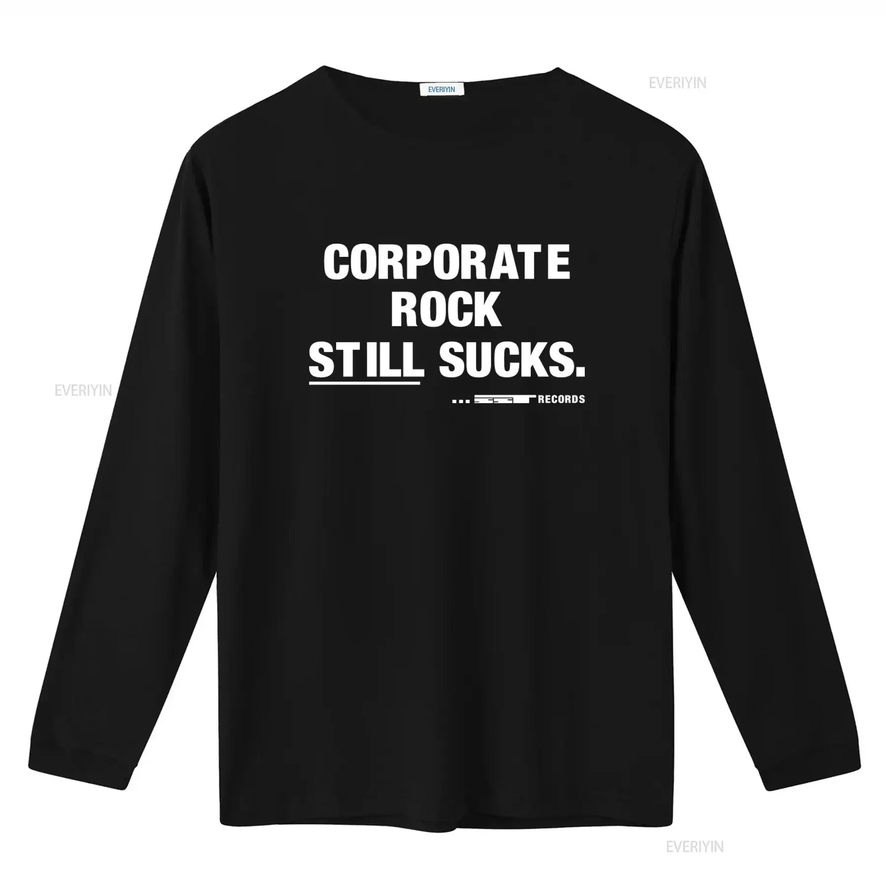 Vintage Rare Sst Records Corporate Rock Still Sucks T Shirt Music Label vintage Washed designer clothes homme Breathable
