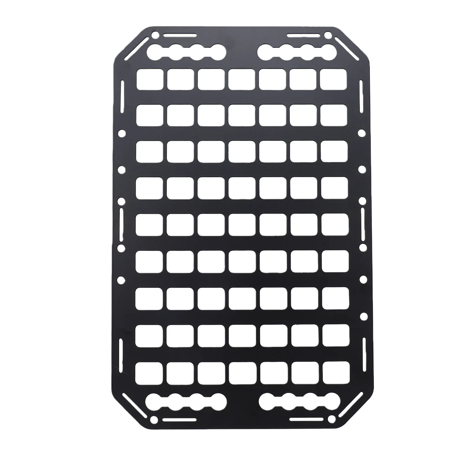 Backpack Molle Panel 19.09x12.2in Alloy Steel Insert Molle Panel Car Seat Back Organizer with Handle