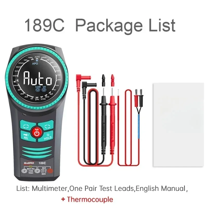Rotary Dial Multimeter AC/DC NCV LED Test Backlight Adjustable 6000 Counts AUTO Multimeter Home Appliance Repair Tools