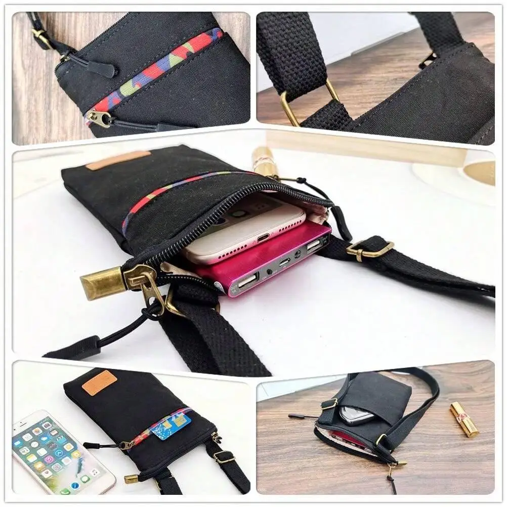 حقيبة صغيرة جديدة للرجال بكتف واحد، حقيبة كروس متعددة الطبقات ذات سعة كبيرة، حقيبة هاتف محمول رياضية وغير رسمية #6