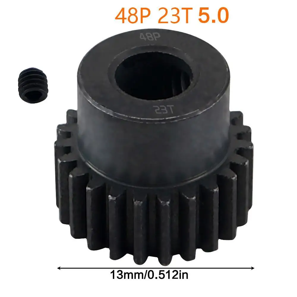 48p 5mm 16t 17t 18t 19t 20t 22t 24t 25t 28t Zwart Stalen Metalen rondsel Motor Gear Voor 1/10 Axiale Scx10 Rc Model Auto Motor Onderdelen