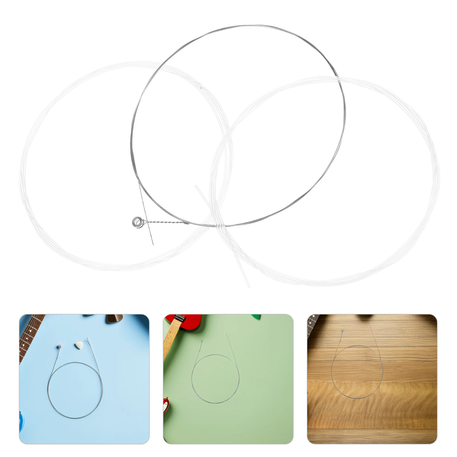 

3pcs Balalaika Strings Replacement Nylon String Durable Resonant Smooth Moderate Tension Long Lasting Prime Material Useful